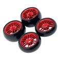thumbnail image 1 of 4 piezas de neumáticos para coche RC, llantas de aluminio de alta resistencia, neumáticos de deriva suaves y ligeros Rojo, 1 of 9