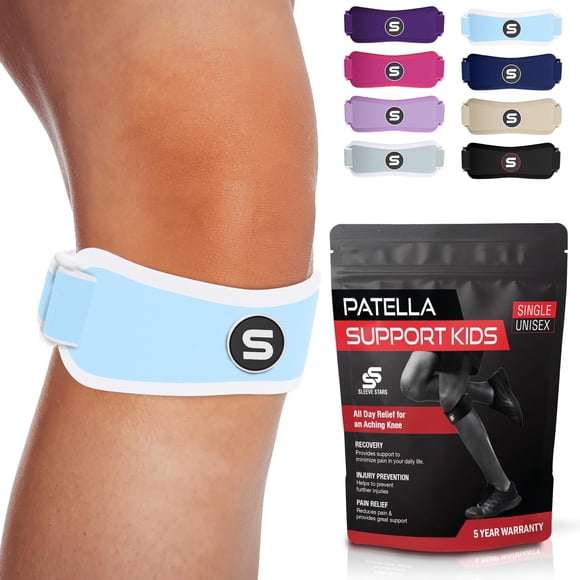 Rodillera de la marca sueca Sleeve Stars para el tendón rotuliano, eficaz para mujeres y hombres. Rodillera Osgood-Schlatter para jóvenes y niños con 3 longitudes ajustables, para tallas de 18 a 38 cm