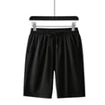 thumbnail image 2 of Pantalones cortos casuales de verano para hombre, pantalones cortos sueltos de malla de seda de hielo, pantalones transpirables de secado rápido con aire acondicionado, pantalones cortos deportivos, 2 of 3