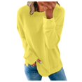 thumbnail image 1 of Chemises de Compression à Manches Longues pour Femmes à Col Rond Uni Plus Sweat-Shirt Oversize Ample Pulls à la Mode des Hauts Légers pour les Femmes de Grande Taille, 1 of 5