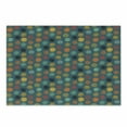 thumbnail image 1 of Modern Cutting Board, Geometrical Sketchy Abstract Image with Colorful Circles on Jade Green Backdrop, Decorative Tempered Glass Cutting and Serving Board, Small Size, Multicolor, by Ambesonne, 1 of 1