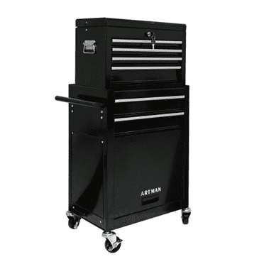 ARTMAN 6-Drawer Rolling Tool Chest with Wheels and Drawers, Sliding Metal Drawer Rolling Tool Storage Cabinet, Removable Toolbox Organizer for Workshop, Garage