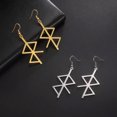 thumbnail image 5 of EOEMY Likgreat Geometry Stainless Steel Drop Earrings For Women Gold Color Viking Rune, 5 of 9
