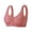 Pink, variant on Womens Plus Size Underwear Solid Front Closure Wireless Tank Bra Creative Design Pink 54