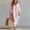 *Pink, variant on ClodeEU Women's V-Neck 3/4 Sleeve Linen Blend Maxi Dress, Casual Loose Swing Sundress Green,Women's Plus L