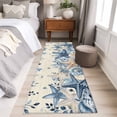 thumbnail image 4 of Runner Rug 2 x 6 Ft, Blue Coastal Starfish Washable Non-Slip Floor Mat for Kitchen Hallway/Entryway, Beach Nautical Shell Eucalyptus Retro Long Kitchen Runner Area Rugs for Living Room, Low-Profile, 4 of 8