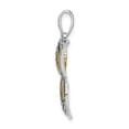thumbnail image 2 of Finest Gold Sterling Silver Polished Enameled Yellow Butterfly Pendant, 2 of 3