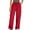 Red, variant on Kmdttou Cargo Pants Women Stretchy Plus Size New Straight Tube Solid Color Multi Pocket High Waisted Drawstring Work Pants