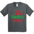 thumbnail image 3 of Inktastic Santa's Helper, Elf Shoes, Snowflakes, Christmas Youth T-Shirt, 3 of 5