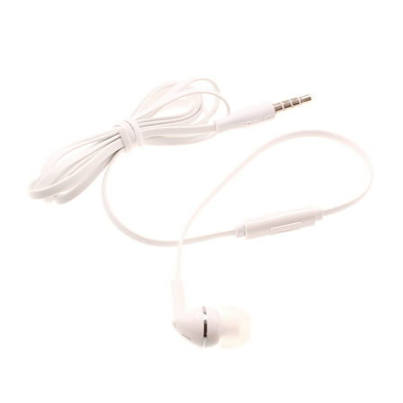 Earphone w Mic Mono Headset for Samsung Galaxy A14 5G Phone - Wired Earbud 3.5mm Single Headphone Hands-free Microphone White J4L Compatible With Galaxy A14 5G Model