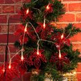 thumbnail image 4 of LHNFT 59 Inches Fall Maple Leaf 10 LED String Lights, Led Lights, Battery Powered, Wedding, Christmas Tree, Thanksgiving, Birthday Parties, DIY Home Mantel Decoration, 4 of 8