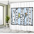 thumbnail image 5 of Ambesonne Cartoon Shower Curtain, Birch Tree Drawing Bark, 69"Wx70"L, Pale Blue White, 5 of 5