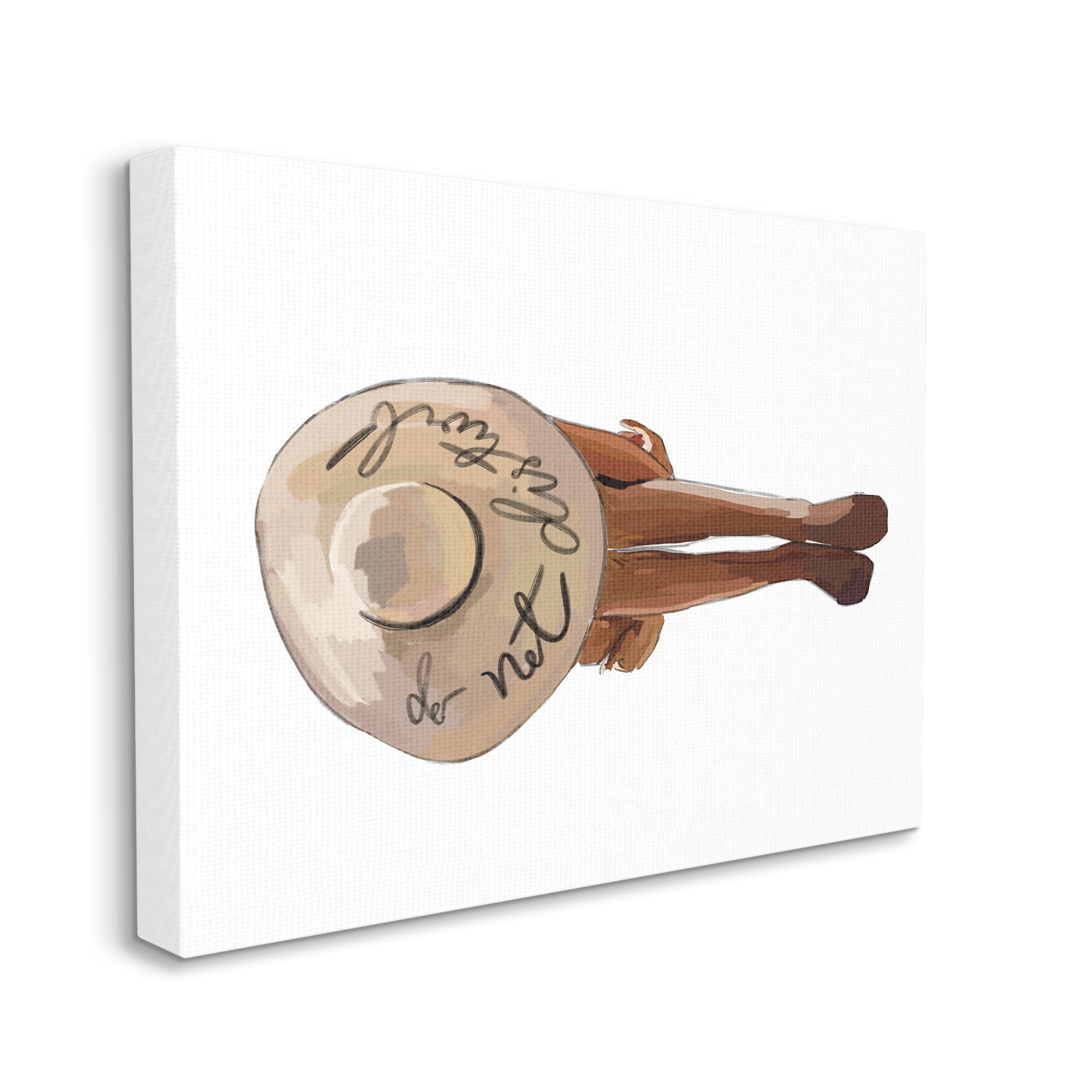 Stupell Industries Do Not Disturb Beach Woman Relaxing Sun Hat Graphic Art Gallery Wrapped Canvas Print Wall Art, Design by Amelia Noyes