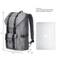 thumbnail image 2 of KAUKKO Mochila Escolar de Viaje para Universidad flexible con portátil de 15",22L(Lino/Gris) KAUKKO  EP5-2-grey, 2 of 5