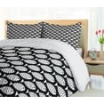 thumbnail image 5 of Ambesonne Animal Duvet Cover Sets, Marine Creatures Sea, 2-King, Black White, 5 of 7