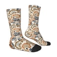 thumbnail image 3 of Uemuo Floral Paisley Pattern Women's Crew Socks, Soft Durable Breathable Moisture-Wicking with Odor Control Cotton socks, 3 of 9