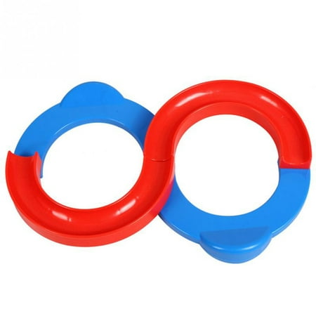 Children Kids 8 Shape Infinite Loop Track Cure Hand Eye Coordination Exercise Training Equipment Sensory Integration Toys Red with blue, 3
