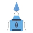 thumbnail image 1 of Wax Crayon For Carnival & Theme Party Colourful Fancy Dress Set For Adults With Apron And Hat Fun Available In 8 Colours, 1 of 9