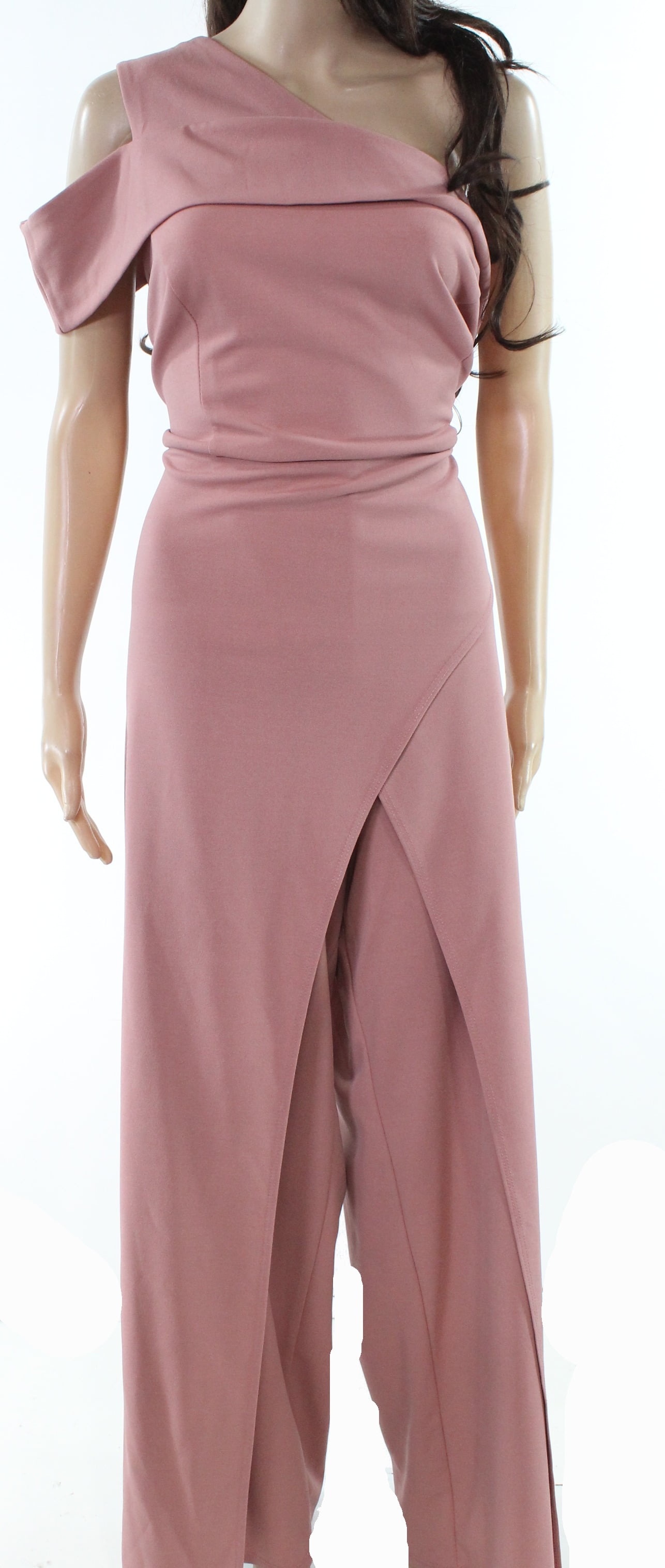 blush pink wide leg jumpsuit