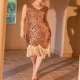 thumbnail image 2 of Robe Sans Manches Vintage à Paillettes pour Soirée Cocktail, 2 of 5