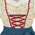 thumbnail image 3 of Lenago Women Party Dresses 2025 Oktoberfest Costumes Multiple Color Schemes Square Collar Short Sleeves Dirndl Dresses German Dresses For Festival Bavarian Costume Beer Carnival, 3 of 9