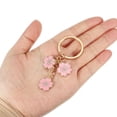 thumbnail image 3 of Llavero con encanto de flor, llavero esmaltado de flor de cerezo, colgante de llavero, rosa, 3 of 6