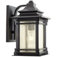 thumbnail image 6 of Franklin Iron Works Hickory Point Rustic Farmhouse Outdoor Wall Light Fixture Walnut Bronze 12" Frosted Cream Glass for Post Exterior Barn Deck House, 6 of 9
