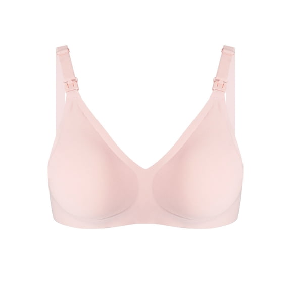 Womens Seamless Nursing Bras for Breastfeeding Comfort Lightly Lined Wirefree Underwire Bra Ladies Push up Tshirt Bralettes