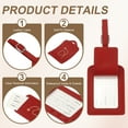thumbnail image 3 of Luggage Tags, Red Leather Heart Tags with Private Protection, 3 Pcs, 3 of 6