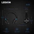 thumbnail image 3 of Lenovo Legion H300 Over-Ear Gaming Headset, Retail Packaging with Noise-cancelling Mic, Black, 3 of 18