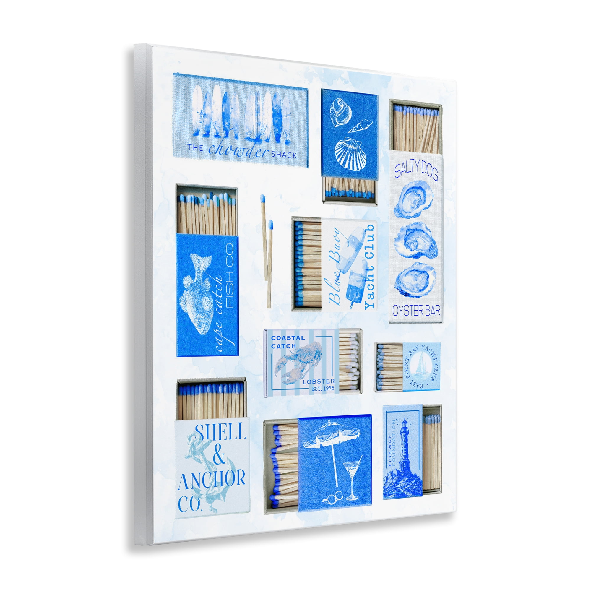Blue Coastal Matchboxes Wall Plaque Art, design by Ziwei Li