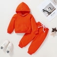 thumbnail image 2 of Happy Town Toddler Fall Outfits for Girl Boy Long Sleeve Hoodie Top and Long Sweatpants Set Toddler Sweatsuit, 2 of 8