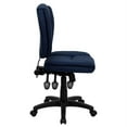 thumbnail image 5 of Flash Furniture Mid-Back Navy Blue Fabric Multifunction Swivel Ergonomic Task Office Chair with Pillow Top Cushioning, 5 of 6