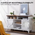 thumbnail image 5 of HengDidi 58 Inch Farmhouse Kitchen Cabinet with Adjustable Shelves, Antique White Sideboard Storage Buffet for Dining Room Living Room Entryway, Rustic Style Coffee Bar Table, TV Stand, 5 of 7