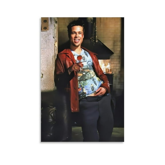 Fight Club Brad Pitt(5)Classic Movie Poster Gifts Canvas Painting Poster Wall Art Decorative Picture Prints Modern Decor 16x24inch(40x60cm)