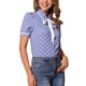 thumbnail image 4 of BLUSA DE LUNARES PARA MUJER INSPIRE CHIC CON CUELLO PETER PAN Y MANGA ABULLONADA TIPO VINTAGE TALLA M LILA CLARO, 4 of 6