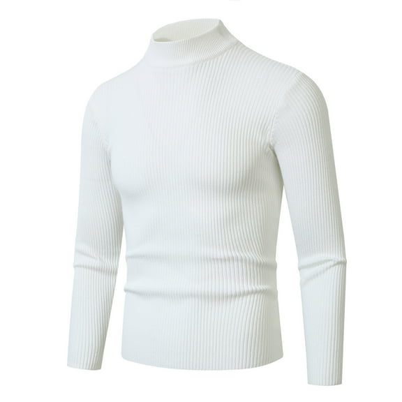 zbxnLI Men's Mock Turtleneck Sweater Slim Long Sleeve Knitted Pullover Sweaters Fall Winter Warm Tops