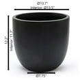 thumbnail image 6 of White MgO Round 12.2in. H Outdoor Planter, 6 of 9