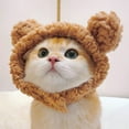 thumbnail image 6 of Pet Cat Dog Costume Hat Bear Shape Design, Cute Decorative Pet Headband Cap for Small MediuCats and Dogs, Adjustable Party Dress Up Accessory for Birthday, Holiday Events and Photos, AKLJWH, 6 of 8