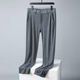 thumbnail image 2 of WRKEKC Business Casual Pants for Men Ice Silk Dress Pants Thin Straight Leg Crop Sport Trousers Lightweight Office Breathable Quick Dry, 2 of 9