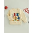 thumbnail image 3 of Bagilaanoe Toddler Baby Girl Boy Christmas Sweatshirt Long Sleeve Letter/Deer Print Pullover 6M 12M 18M 24M 3T 4T Kids Fall Loose Tee Tops, 3 of 9
