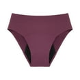 thumbnail image 2 of Leak Resistant Panties for Women Stretch Bikini Absorbent Period Underwear Overnight Menstrual Briefs Purple M, 2 of 3