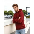 thumbnail image 4 of COOFANDY Waffle Knit Soft Casual Drawstring Men's Hoodie, 4 of 5