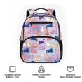thumbnail image 6 of KUIFORTI Colorful Cat Toddler Backpack Girls Kids School Bag with Multiple Organizer Pockets Adjustable Straps for Preschool Kindergarten Back to School Gifts, 6 of 7