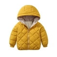 thumbnail image 2 of Esaierr Toddler Baby Hooded Winter Coat Puffer for Kids Boys Girls Puffer Down Jacket Puffer Down Outwear Autumn Winter Long-Sleeved Cotton Jacket Thickened Solid Colour Zip Short Tops for 2-7Y, 2 of 5