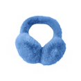 thumbnail image 2 of Unisex Faux Fur Ear Muffs, Foldable Winter Ear Warmers, Soft Plush Ear Covers, Cold Weather Ear Protection, Adjustable Headband Earmuffs, Outdoor Sports Ear Warmers - Sky Blue, 2 of 4