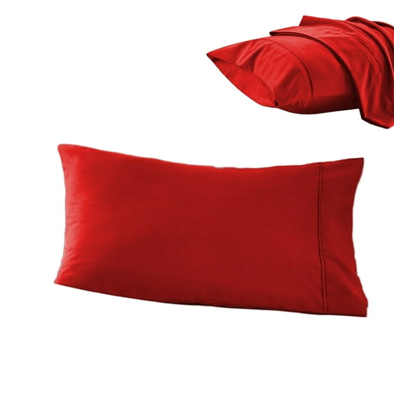 Tahtuvzn 25x20" Medium Cool Pillowcase Pillow Pouch Brushed Fabric Suitable for Sound Sleepers Soft Breathable Envelope Closure, Gifts for Family, Red