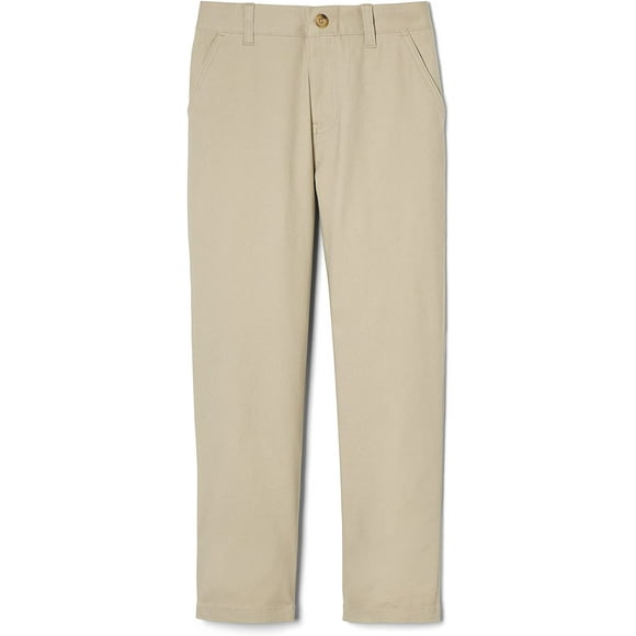French Toast Pantalon Chino Ajustable pour Garçons, Taille Ajustable, Coupe Droite, Standard Husky, Uniforme Scolaire Kaki, 6