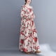 thumbnail image 4 of Vestido suelto de mujer Vintage estampado manga larga cuello redondo cintura alta Casual vestid Abanopi  Vestido, 4 of 7
