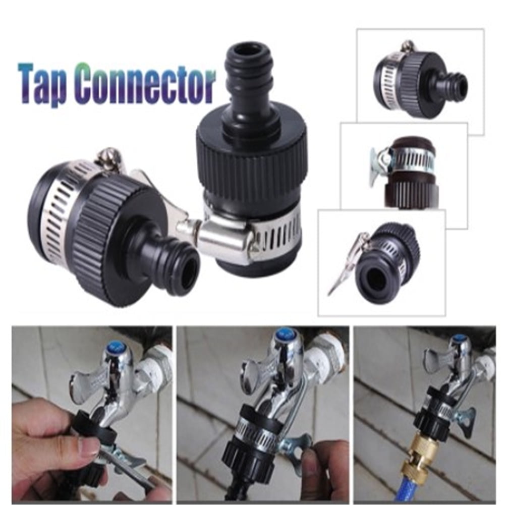 Quick-Connect Tap Garden Irrigation Hose Pipe Splitter Kit Adapter Water Faucet 